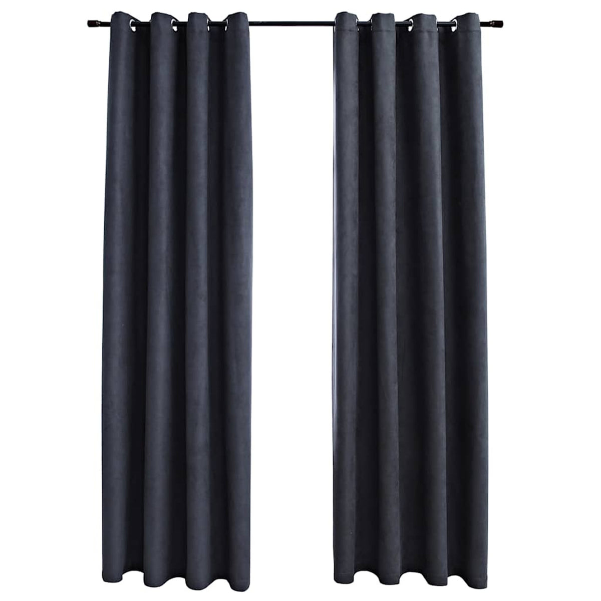 Blackout Curtain Polyester Anthracite 140 x 225 cm Window Dressing Variant 3