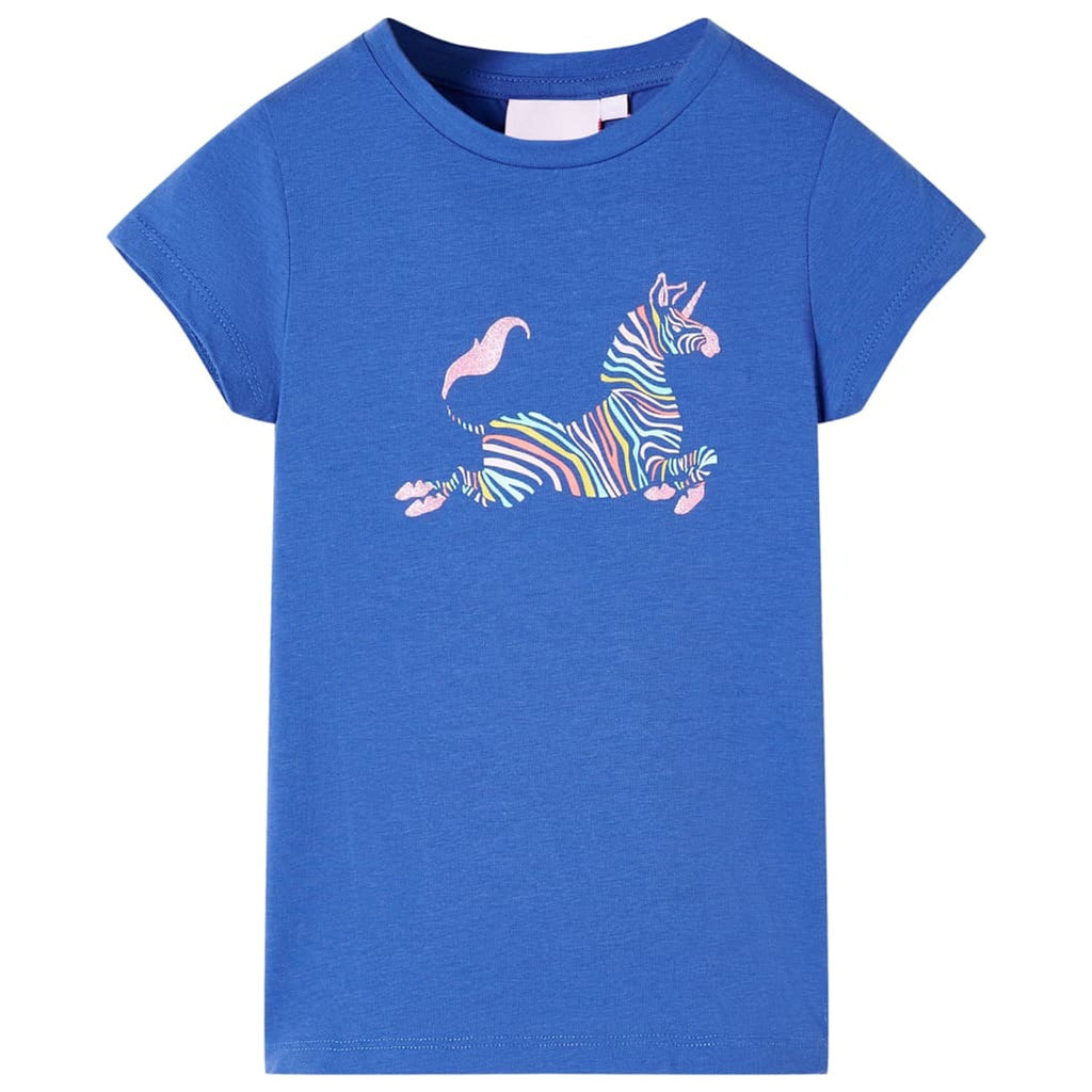 Kids T-Shirt Cotton Cobalt Blue 116 Children's Top Kids Clothing Kids Wear 116
