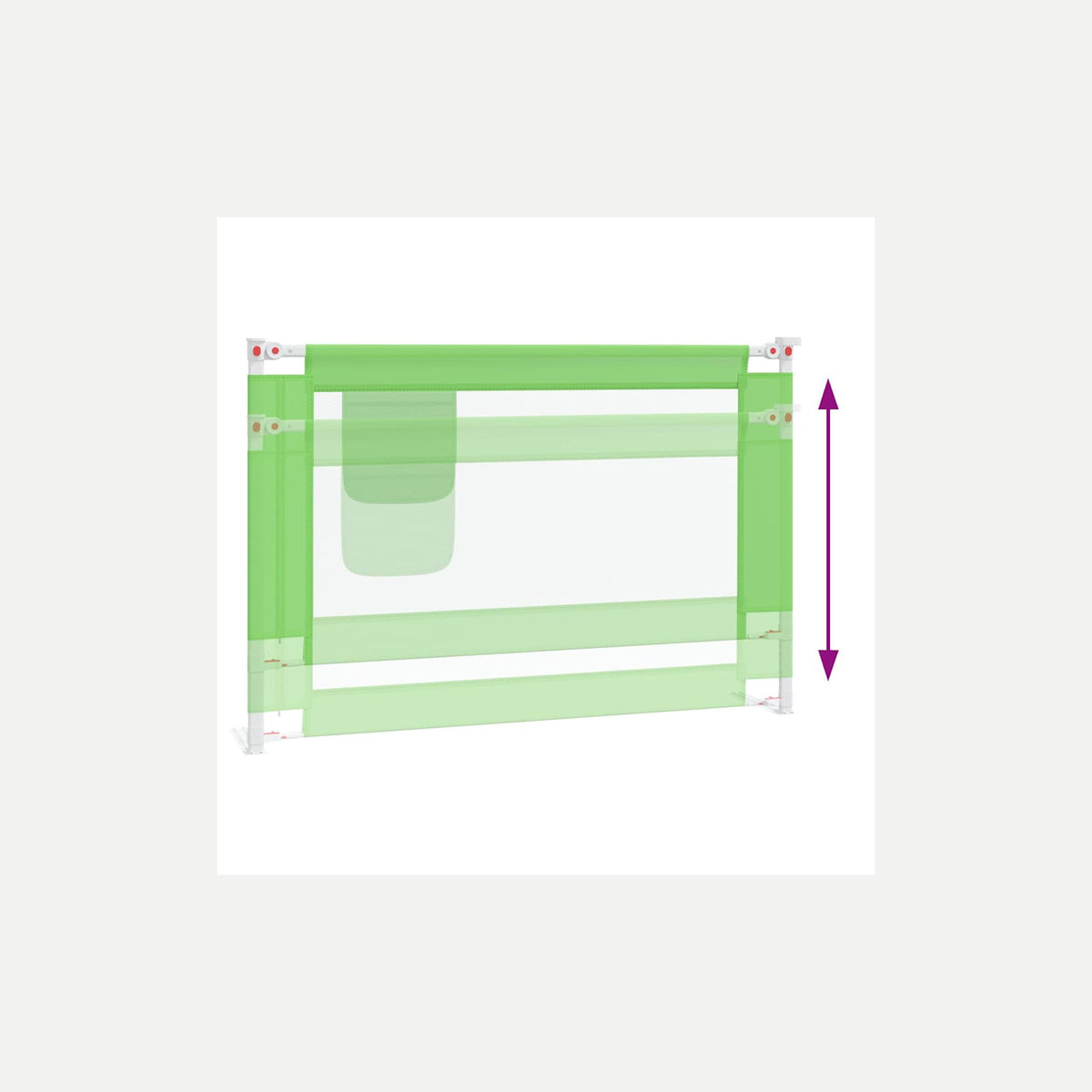 Toddler Safety Bed Rail Fabric (100% Polyester) Green 100 x 25 x 95 cm