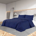 Duvet Cover Microfiber Fabric (100% Poly Navy Blue 240 x 260 cm Bedding