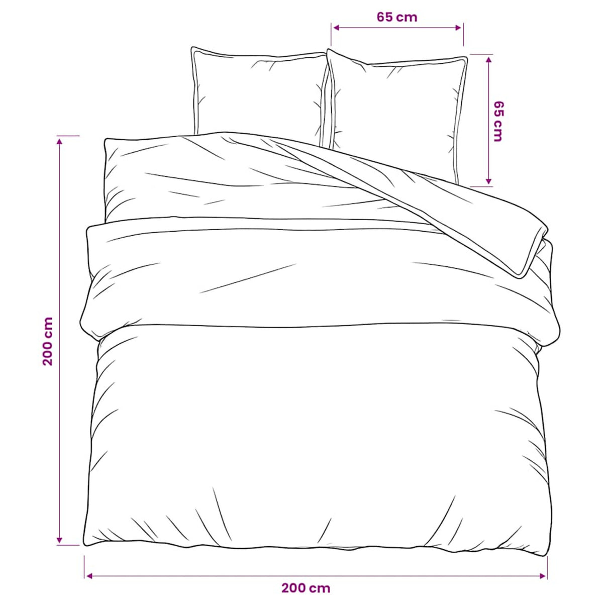 Duvet Cover Cotton White 200 x 200 cm Bedding Bed Linen Bedroom Variant 6