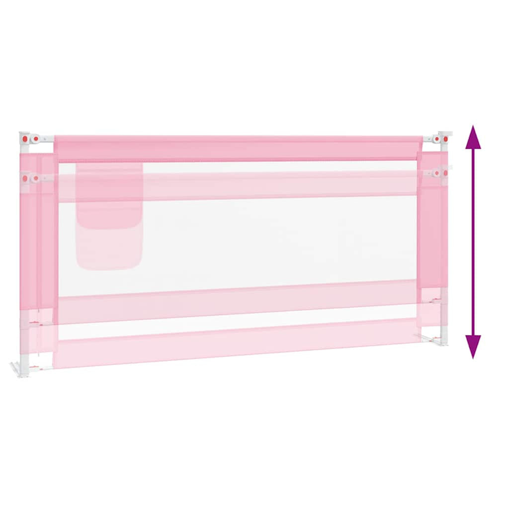 Toddler Safety Bed Rail Fabric (100% Polyester) Pink 190 x 25 x 95 cm Bedguard