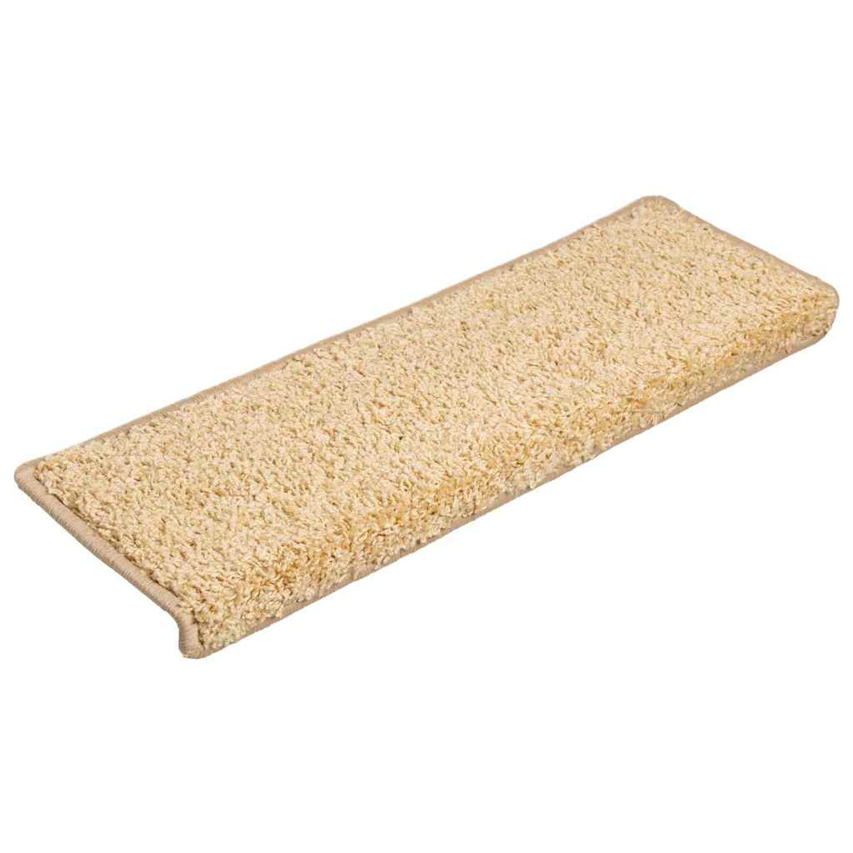 Stair Mats Rectangular Edge Needle-Punched Fabric (100% Cream 65 x 21 x 4 cm