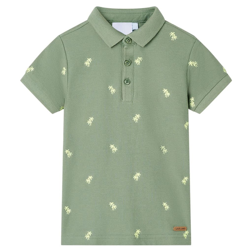 Kids'Polo Shirt Khaki Cotton 140 Kids Clothing Children's Wear Kids' Tops 140