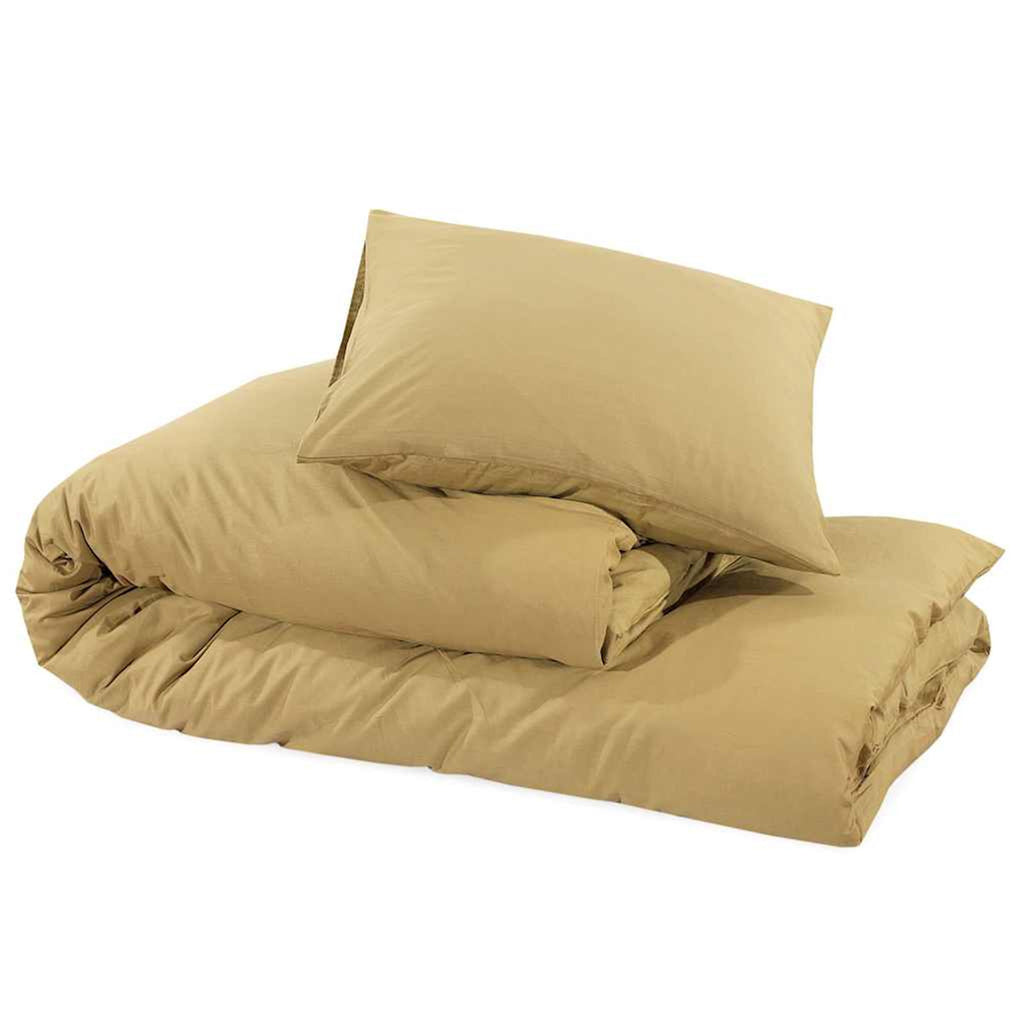 Duvet Cover Cotton Taupe 200 x 135 cm Bedding Bed Linen Bedroom Quilt 200x135cm