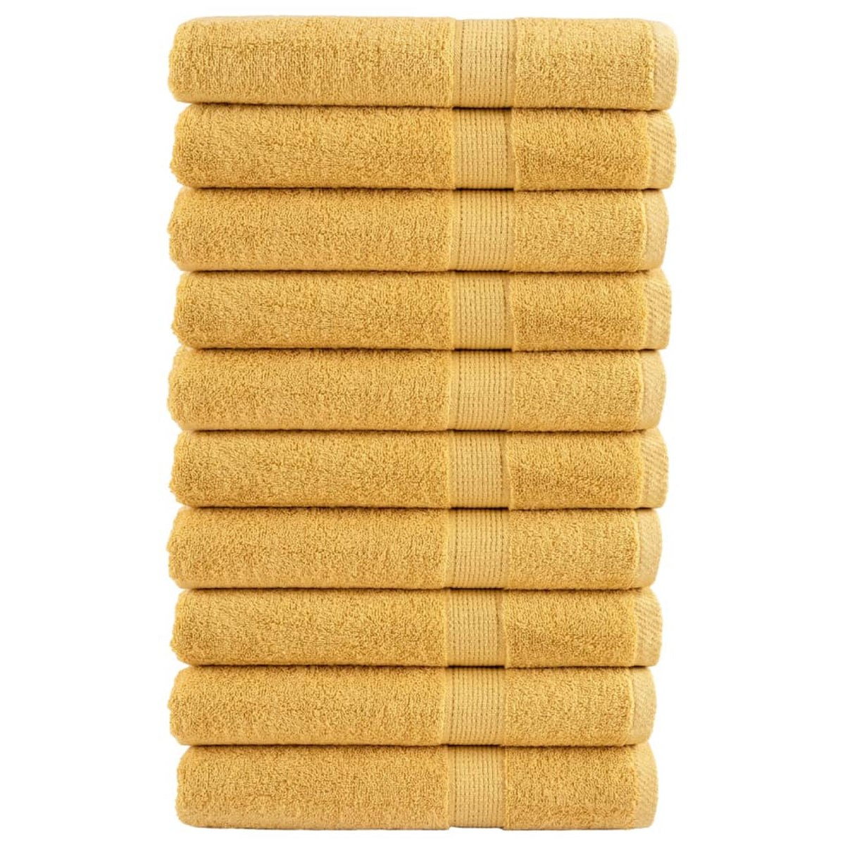 Towel Cotton Gold 200 x 100 cm Bathroom Bath Linen Home Towels 10 pcs SOLUND