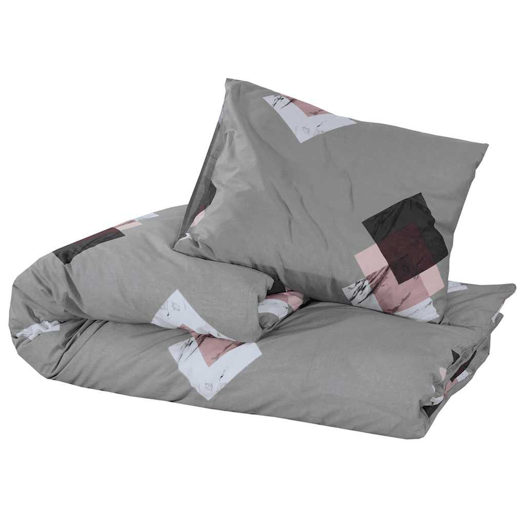 Duvet Cover Cotton Grey 220 x 260 cm Bedding Bed Linen Bedroom Quilt Variant 5