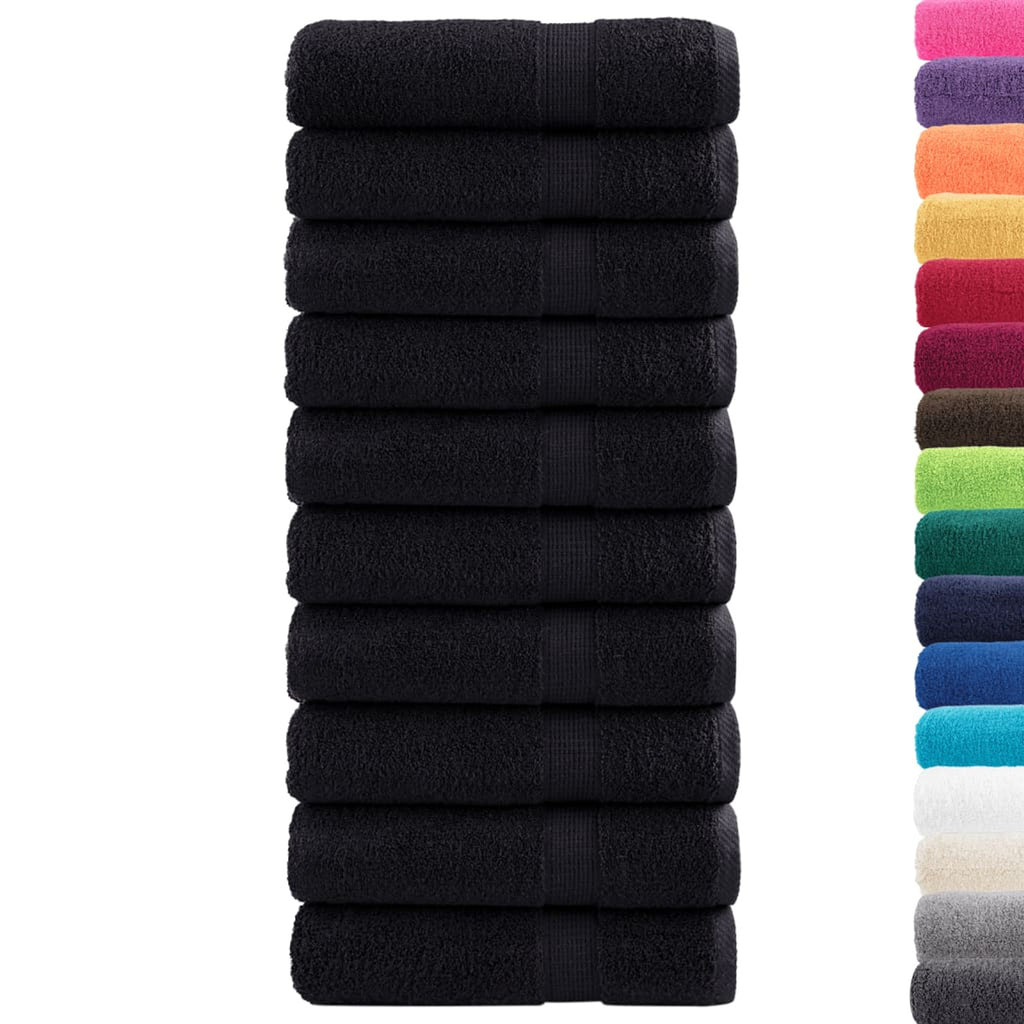 Towel Cotton Black 140 x 70 cm Bathroom Bath Linen Home Towels 10 Variant 2
