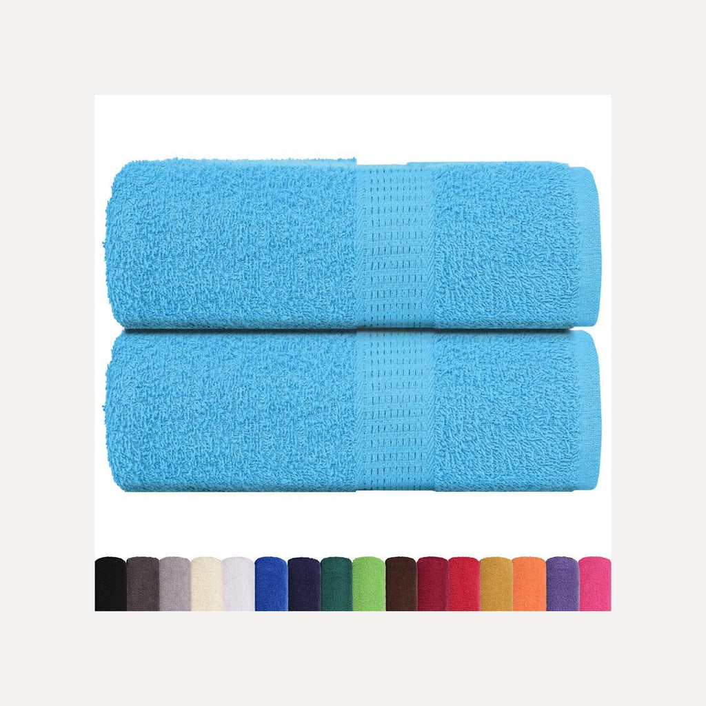 Towel Cotton Turquoise 50 x 30 cm Bathroom Bath Linen Home Towels 2 pcs Guest