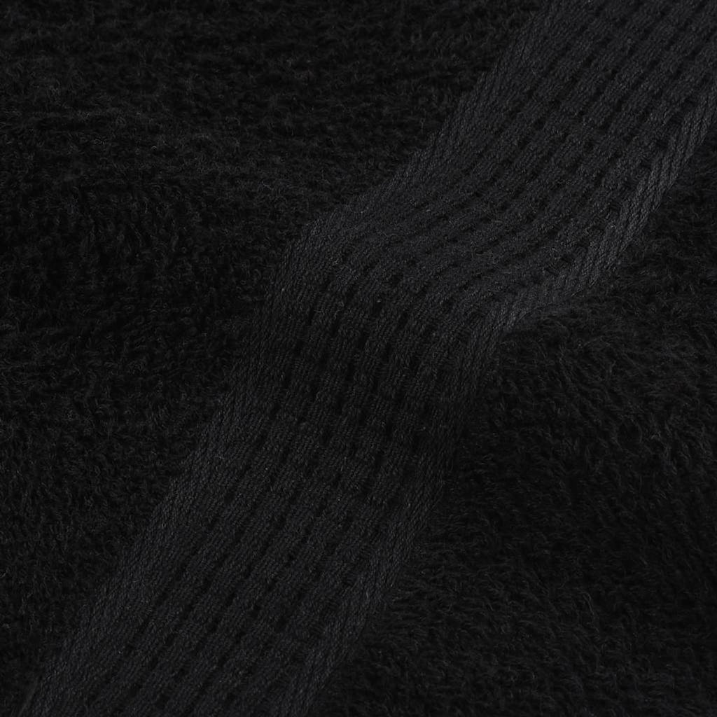 Towel Cotton Black 150 x 100 cm Bathroom Bath Linen Home Towels 10 pcs 150x100cm