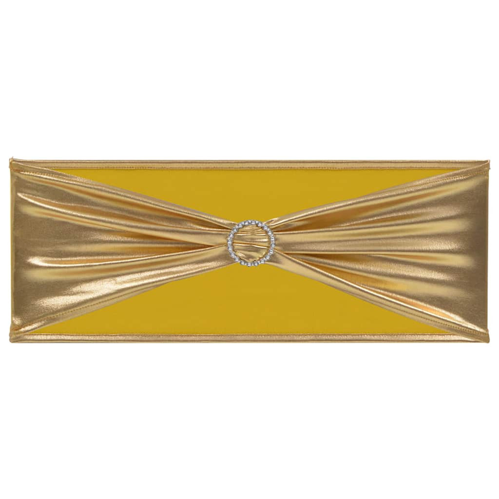 Chair Polyester Gold 50 x 14 cm Seating Furniture Home Slipcovers Slipcover