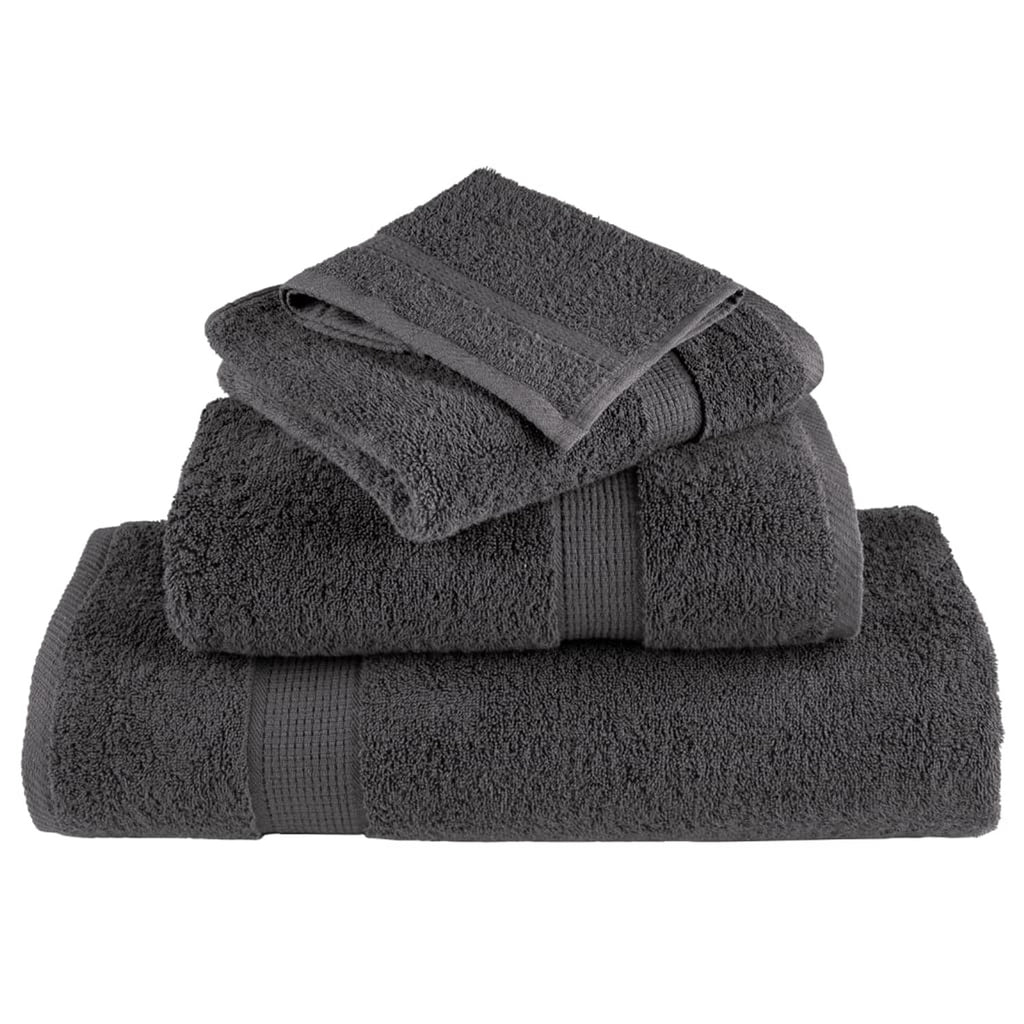 Towel Cotton Anthracite 200 x 100 cm Bathroom Bath Linen Home Towels Variant 2