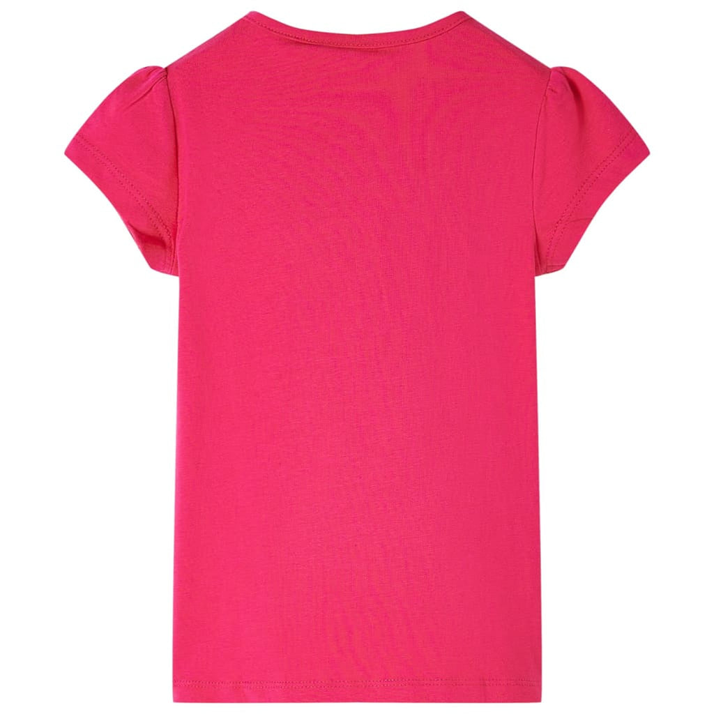 Kids T-Shirt Cotton Bright Pink 116 Children's Top Kids Clothing Kids Wear 116