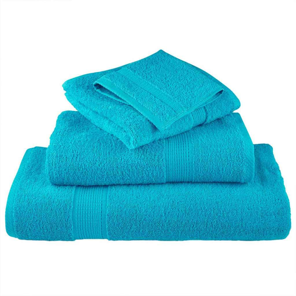 Towel Cotton Turquiose 15 x 21 cm Bathroom Bath Linen Home Towels 4 pcs Guest