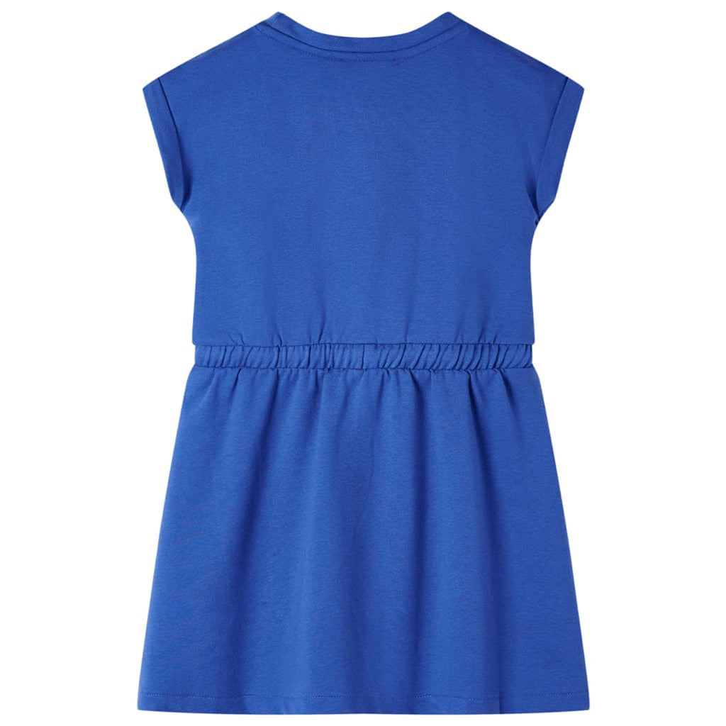 Dress Cotton Cobalt Blue 104 Kids' Dresses Kids' Dresse Kids'Dress Drawstring