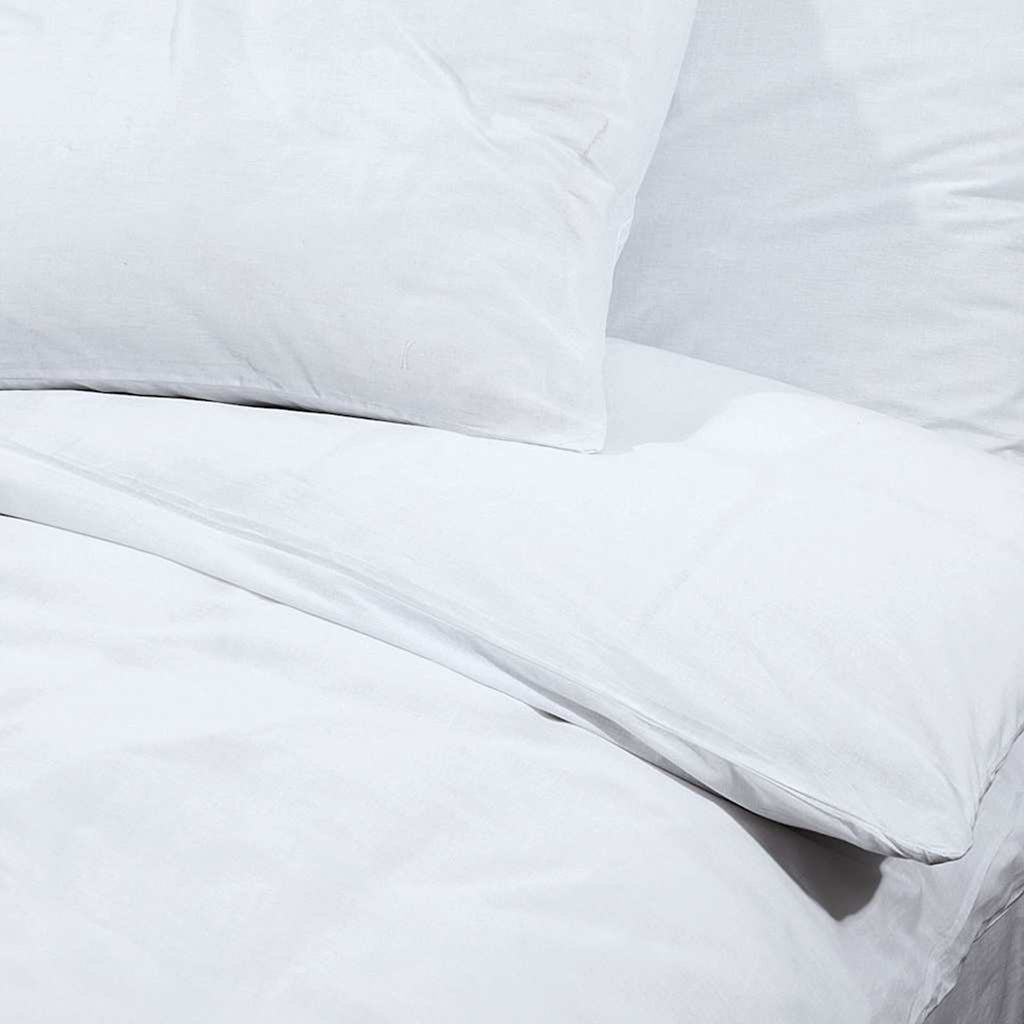 Duvet Cover Cotton White 200 x 135 cm Bedding Bed Linen Bedroom Variant 2