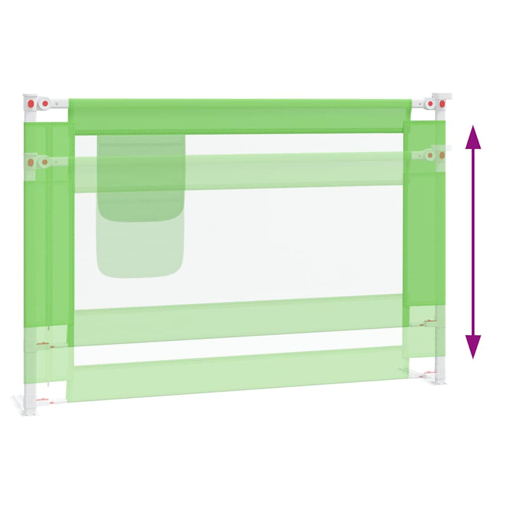 Toddler Safety Bed Rail Fabric (100% Polyester) Green 100 x 25 x 95 cm