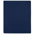 Jersey Fitted Sheets Cotton Navy Blue 200 x 140 cm Bedroom Furniture Bedstead
