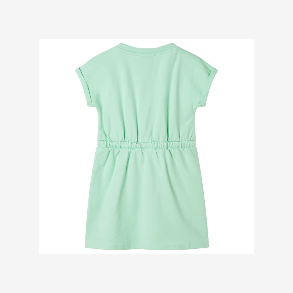 Dress Cotton Bright Green 116 Kids' Dresses Kids' Dresse Kids'Dress Drawstring