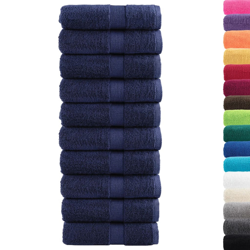 Towel Cotton Navy Blue 30 x 30 cm Bathroom Bath Linen Home Towels 10 Variant 2