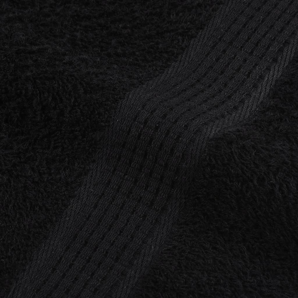 Towel Cotton Black 100 x 50 cm Bathroom Bath Linen Home Towels 10 pcs Hand