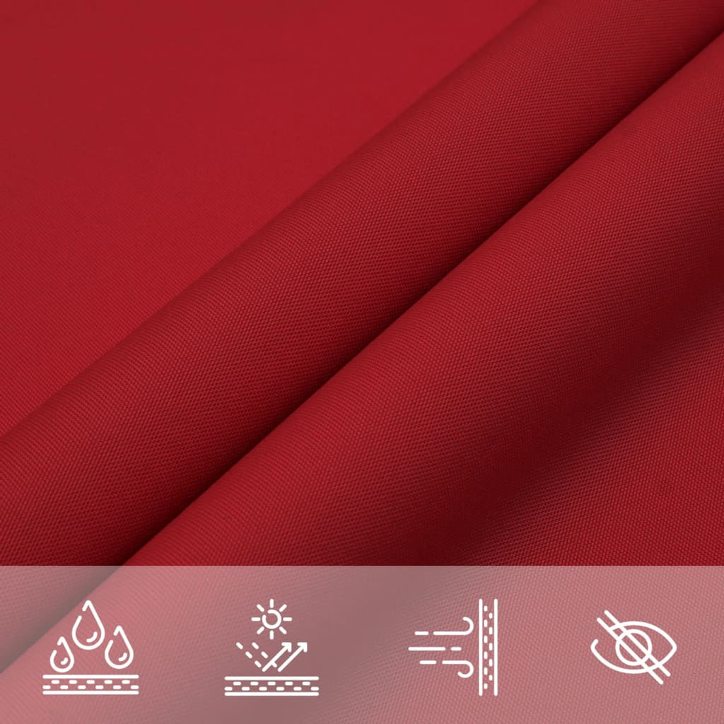 Sunshade Sail Oxford Fabric Red Water Resistant UV Resistant 300 x 400 x 400
