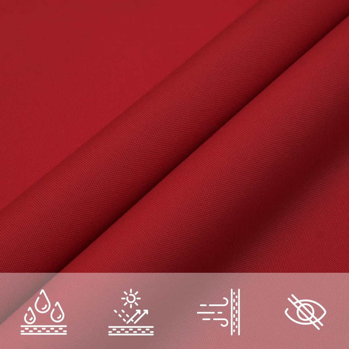 Sunshade Sail Oxford Fabric Red Water Resistant UV Resistant 300 x 400 x 400