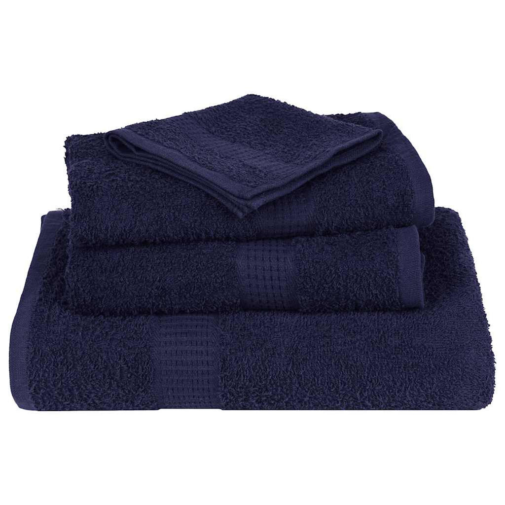 Towel Cotton Navy Blue 200 x 80 cm Bathroom Bath Linen Home Towels 10 pcs