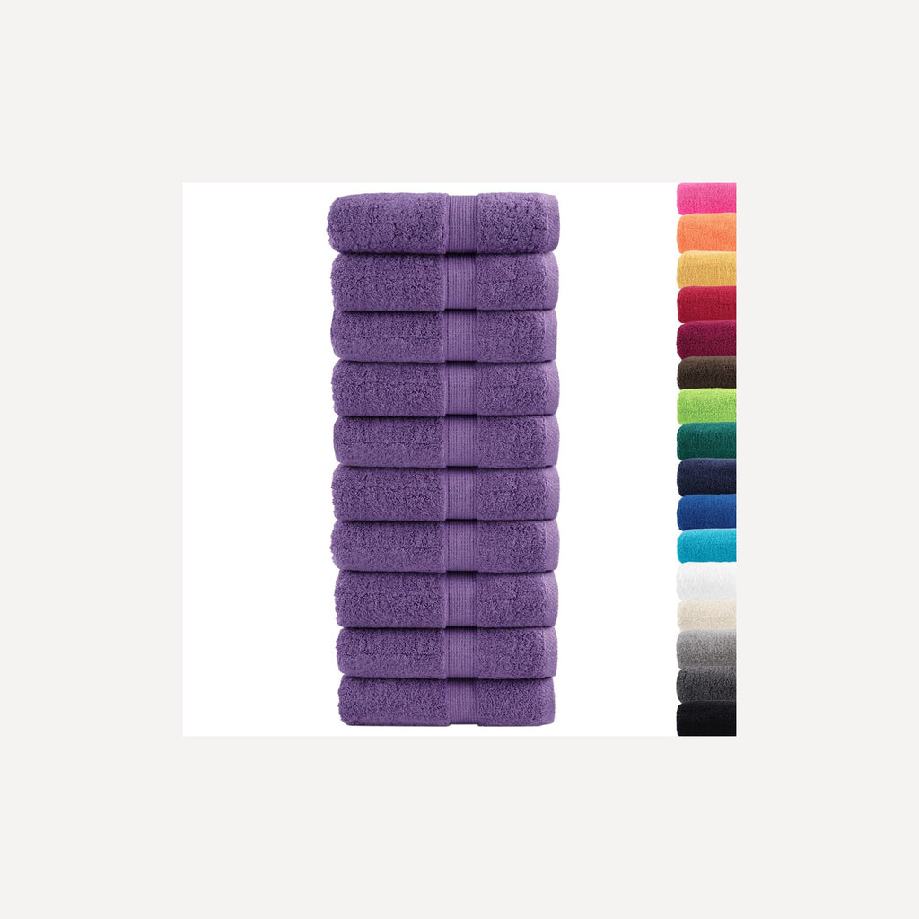 Towel Cotton Purple 50 x 30 cm Bathroom Bath Linen Home Towels 10 Variant 2