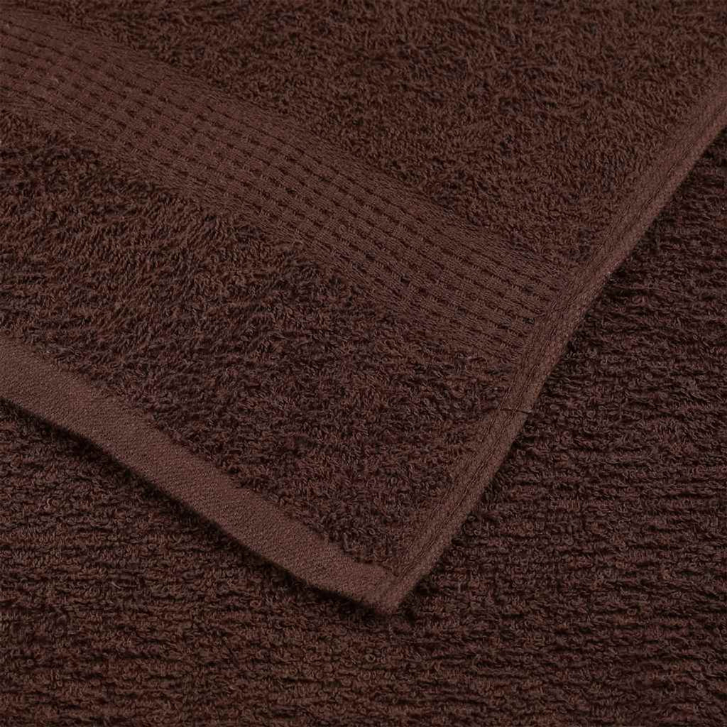 Towel Cotton Brown 100 x 50 cm Bathroom Bath Linen Home Towels 4 pcs Hand