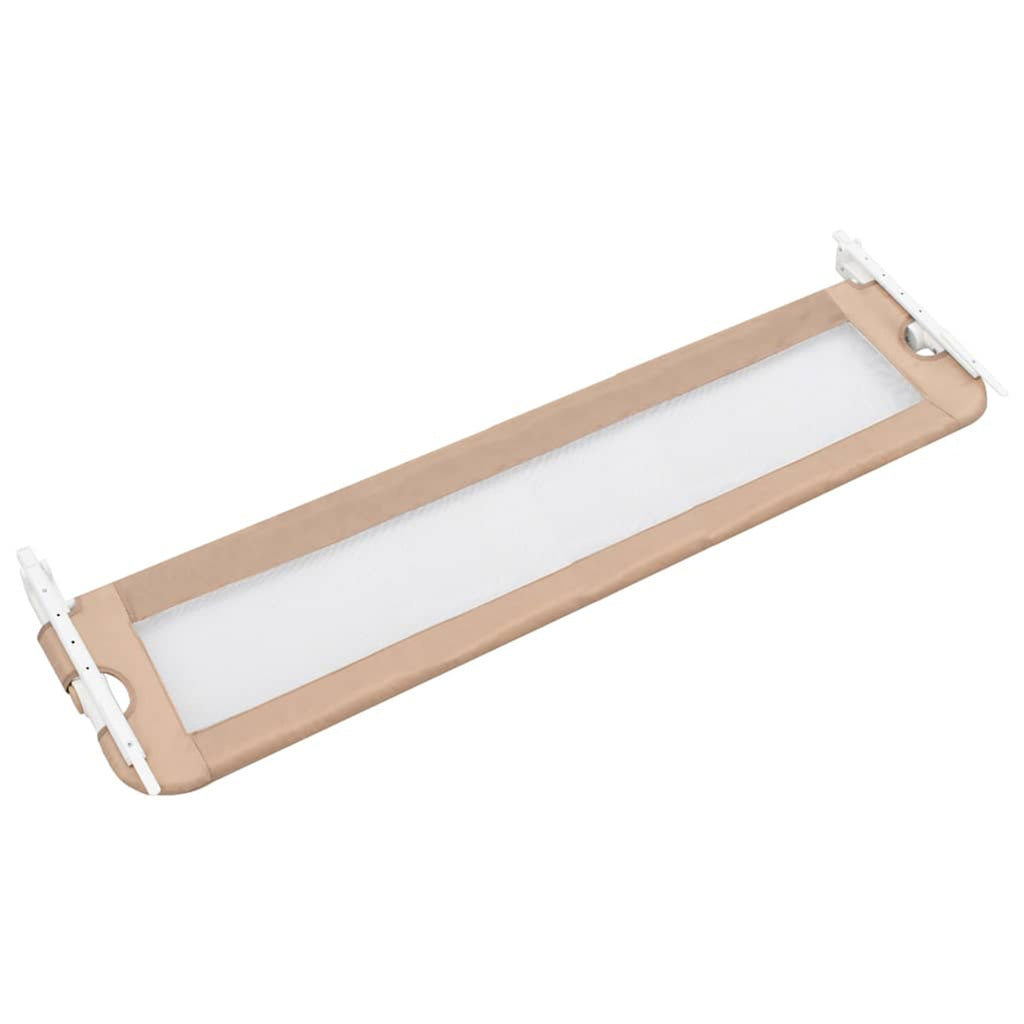 Toddler Safety Bed Rail Polyester Taupe 150 x 40.5 x 42 cm Child Bed Guard