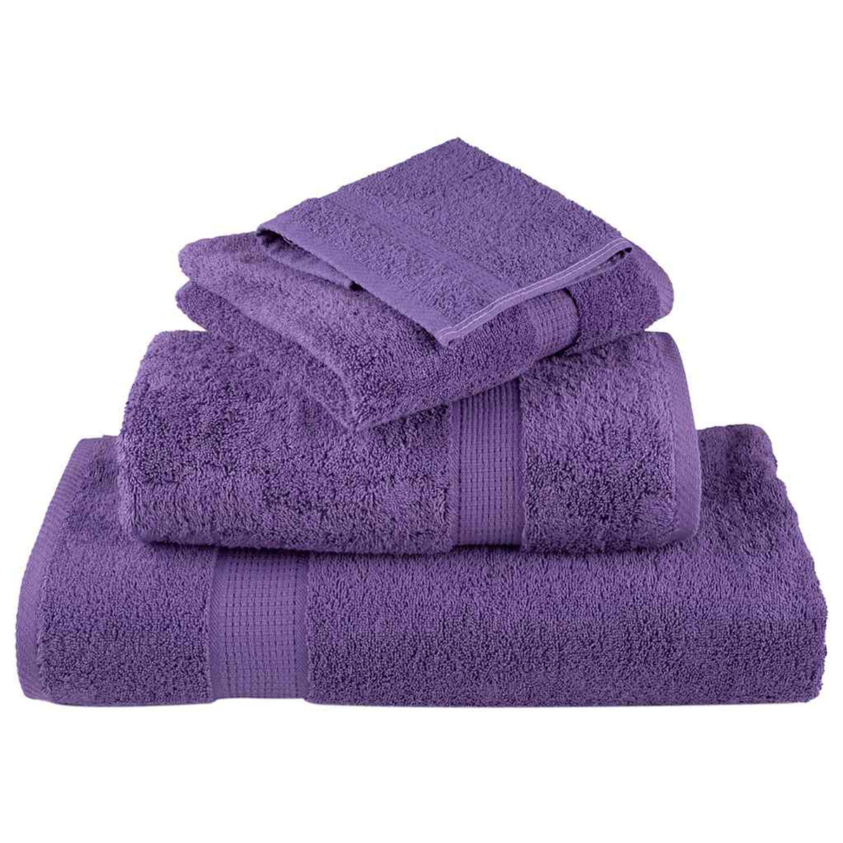 Towel Cotton Purple 200 x 80 cm Bathroom Bath Linen Home Towels 2 Variant 2
