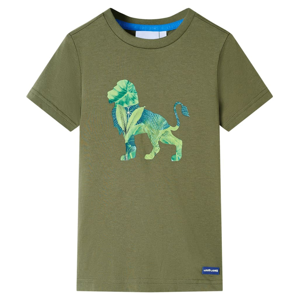 Kids T-Shirt Cotton Khaki 140 Children's Top Kids Clothing Kids Wear Kids'