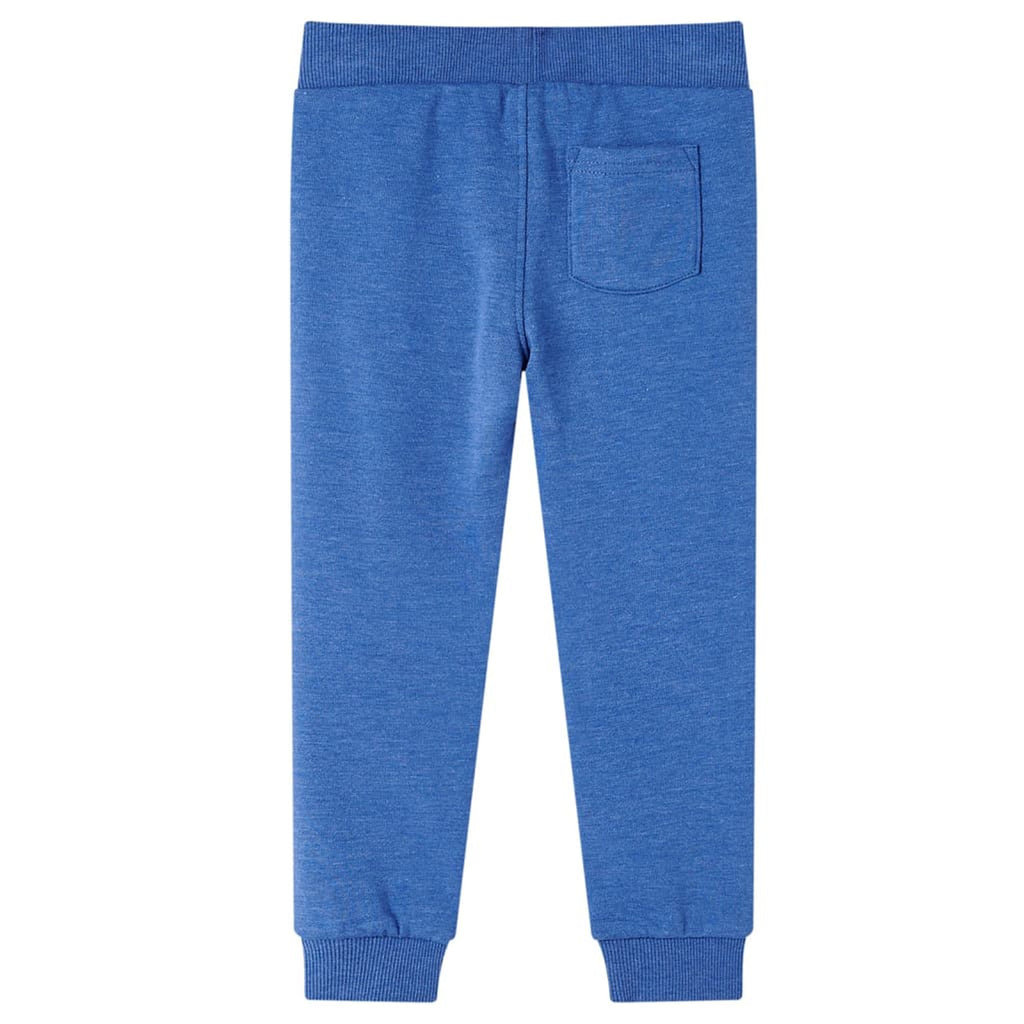 Kids'Sweatpants Melange Cotton Blue Melange 128 Kids' Bottoms Kids' Bottom 128