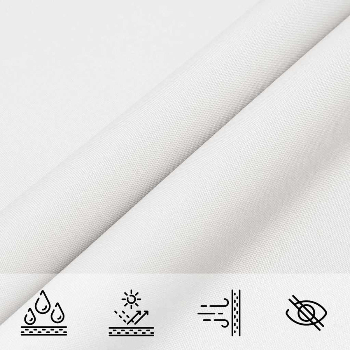 Sunshade Sail Oxford Fabric White Water Resistant UV Resistant 300 x 600 cm