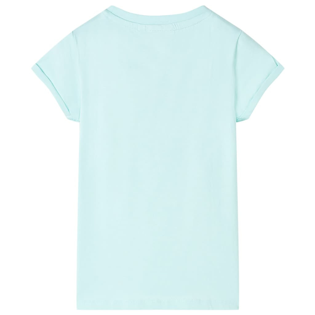 Kids T-Shirt Cotton Light Aqua 140 Children's Top Kids Clothing Kids Wear 140
