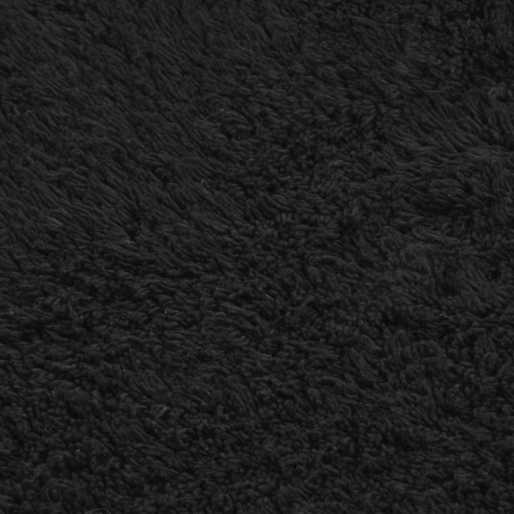 Bathroom Mat Cotton Anthracite 93 x 63 cm Floor Mat Home Non Slip Bath Mat