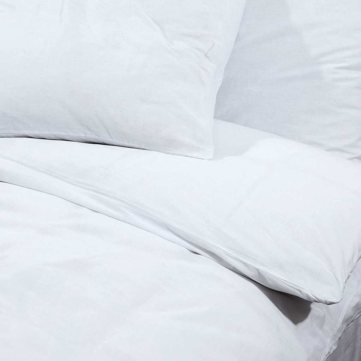 Duvet Cover Cotton White 220 x 225 cm Bedding Bed Linen Bedroom Quilt 220x225cm