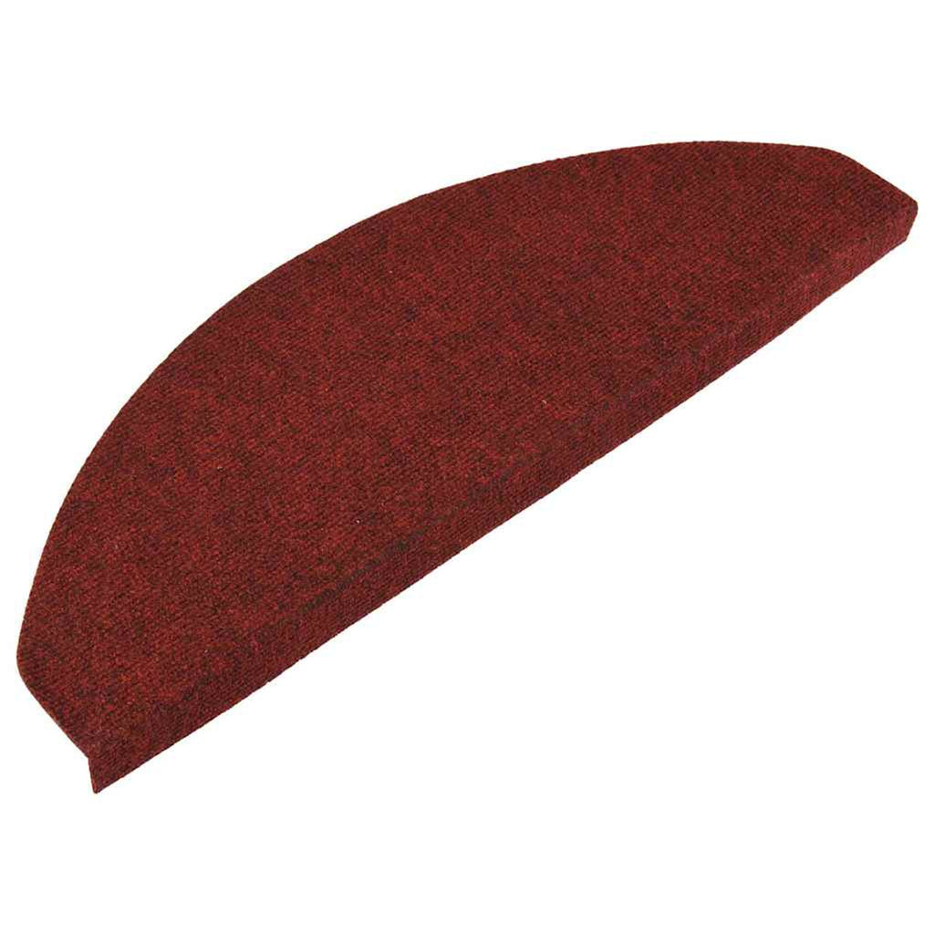 Stair Mats Self-Adhesive Needle Felt Fabric (95%Pes Red 65 x 22.5 x 3.5 cm