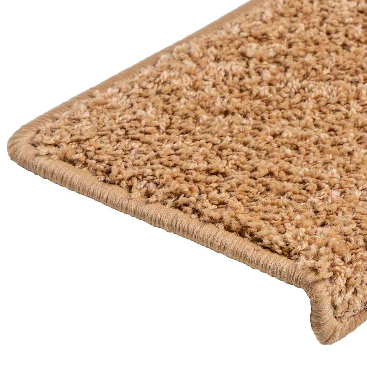 Stair Mats Rectangular Edge Needle-Punched Fabric (100% Beige 65 x 21 x 4 cm