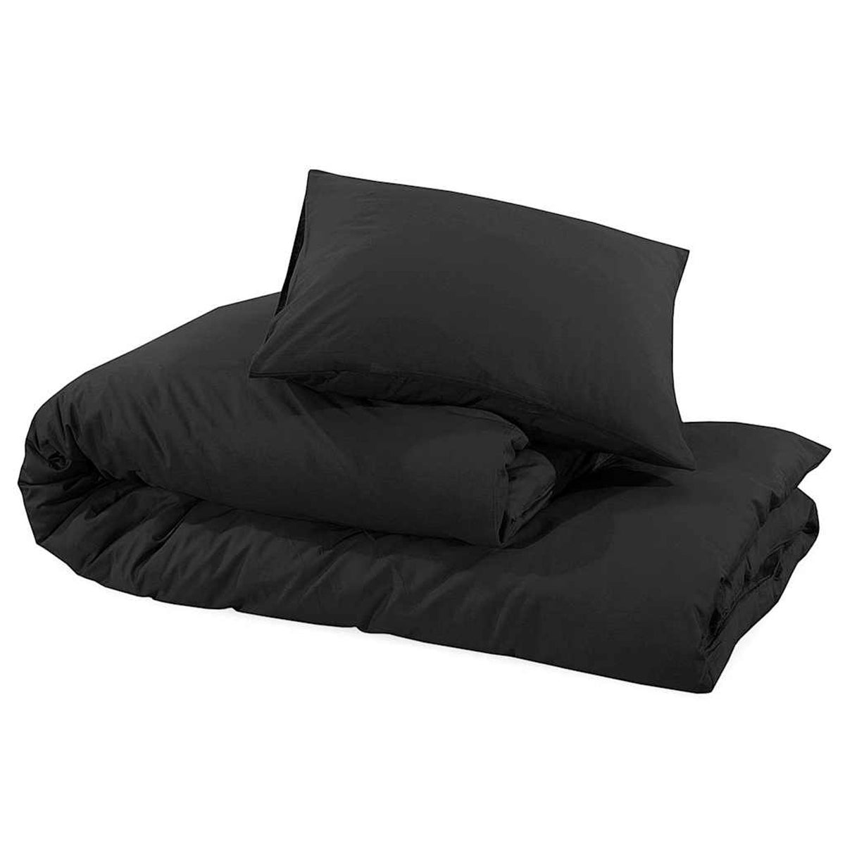 Duvet Cover Cotton Black 200 x 200 cm Bedding Bed Linen Bedroom Quilt 200x200cm