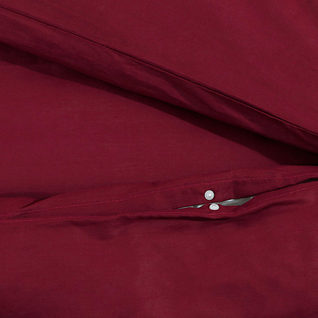 Duvet Cover Cotton Bordeaux 200 x 200 cm Bedding Bed Linen Bedroom Quilt