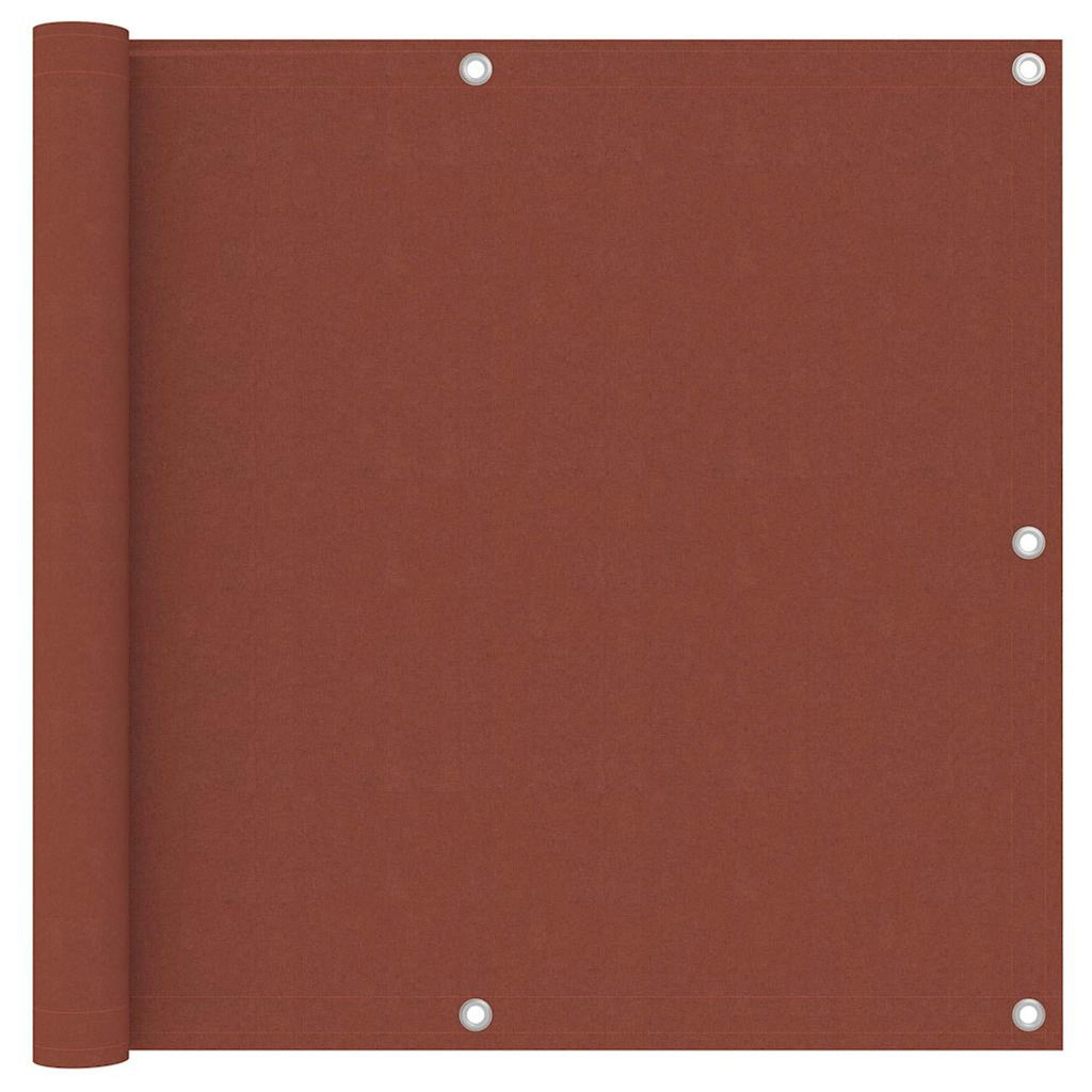 Balcony Screen Terracotta Oxford Fabric Waterproof UV Resistant 90 x 300 cm