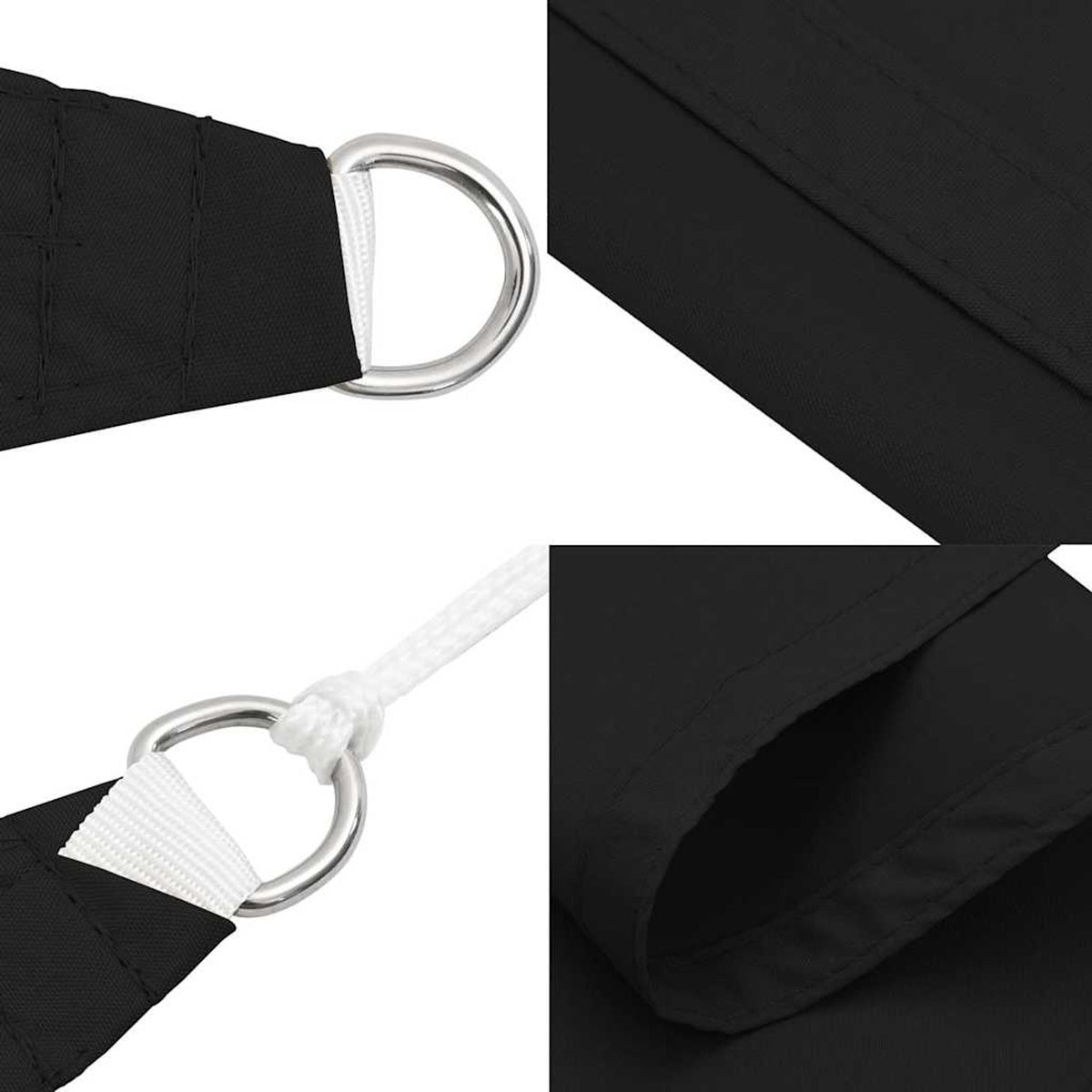 Sunshade Sail Oxford Fabric Black Water Resistant UV Resistant Variant 15