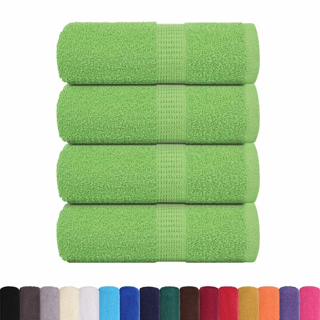 Towel Cotton Apple Green 30 x 30 cm Bathroom Bath Linen Home Towels 4 pcs Wash