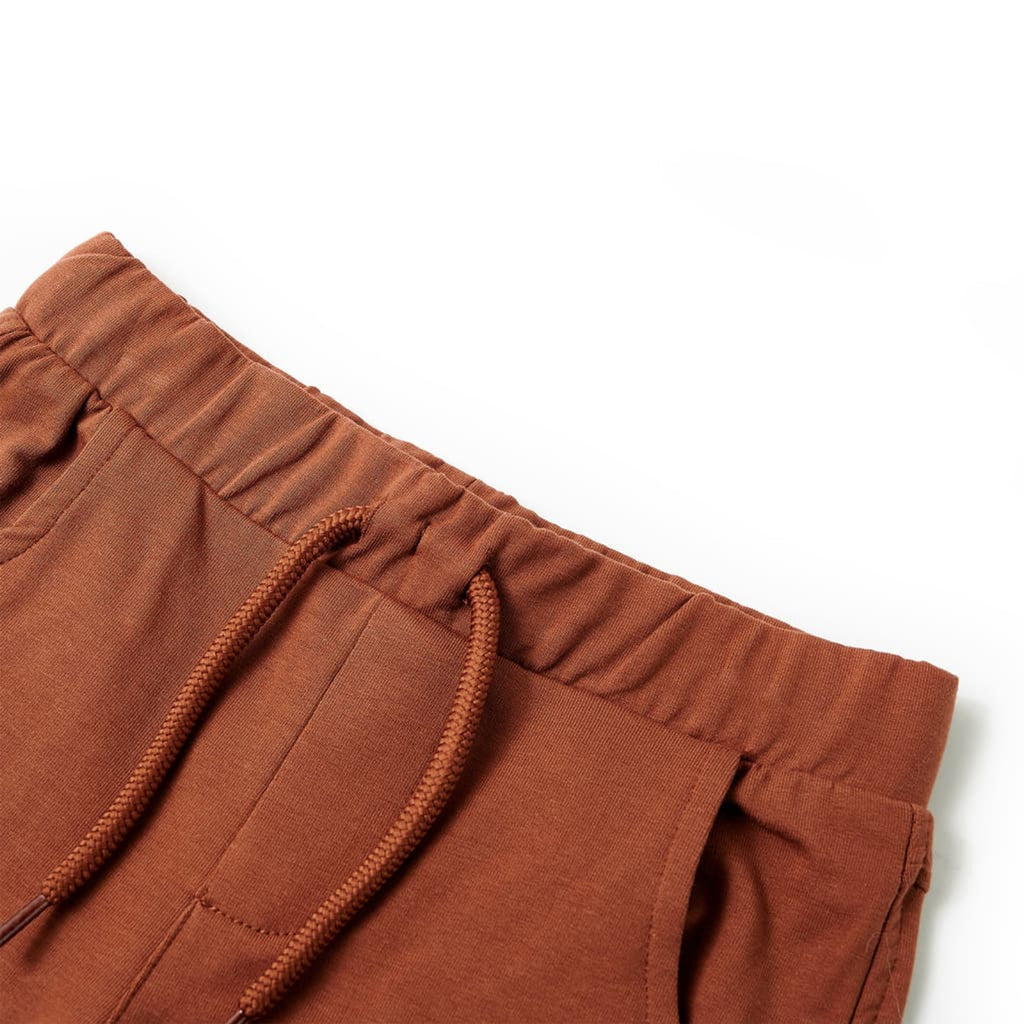 Shorts Cotton Brown 116 Kids' Bottoms Kids' Bottom Kids'Shorts Drawstring 116
