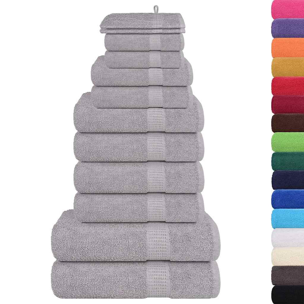 Towel Cotton Grey 15 x 21 cm Bathroom Bath Linen Home Bath Towels & Flannels