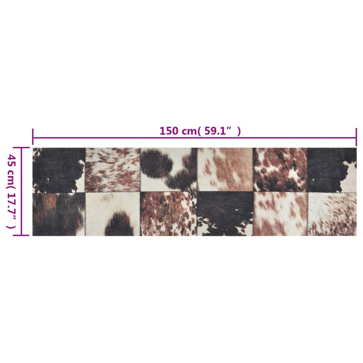 Rug Velvet (100% Polyamide) Multicolour 150 x 45 x 0.5 cm Floor Mat Variant 6