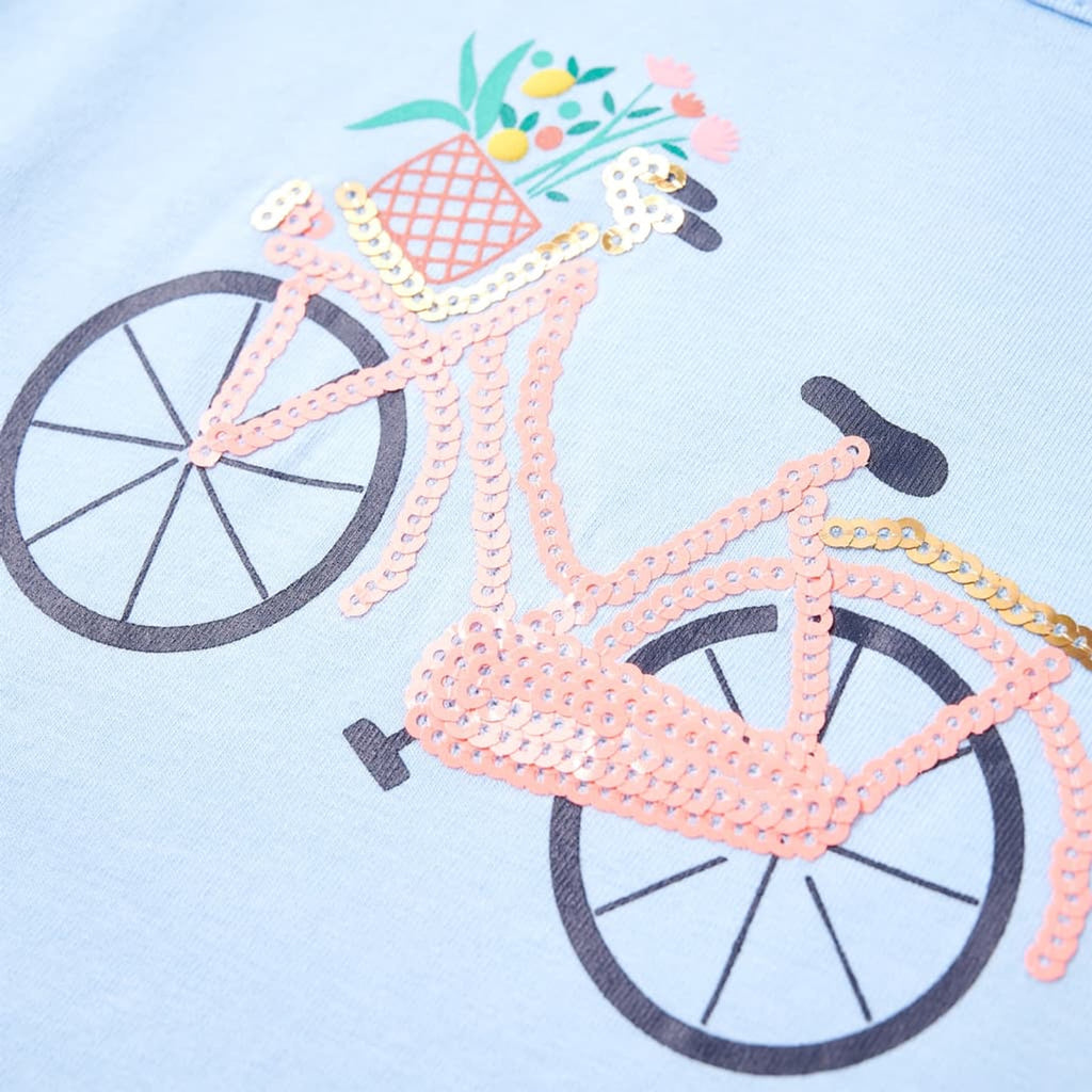 Kids T-Shirt Cotton Light Blue 116 Children's Top Kids Clothing Kids Wear 116