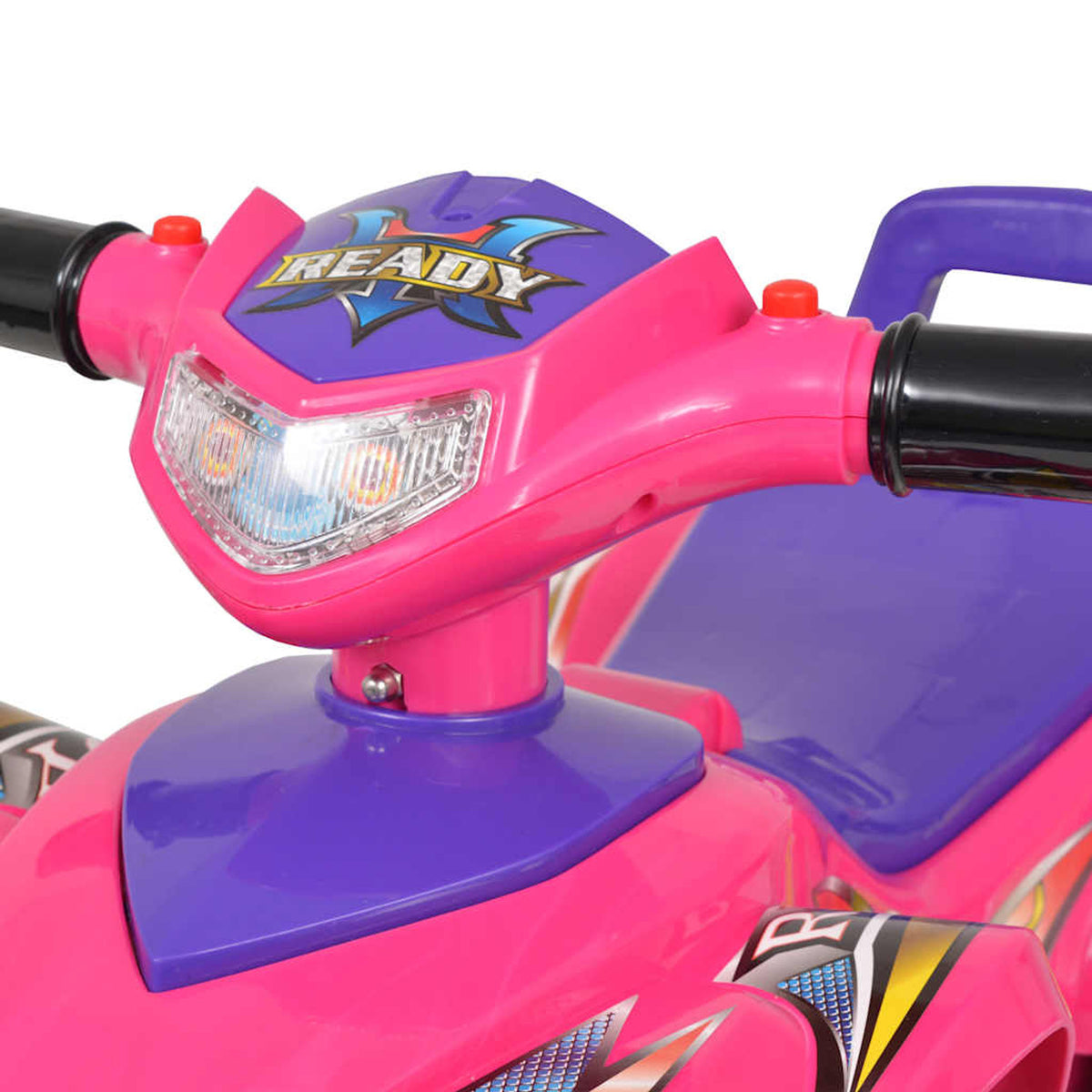 Children'S Ride-On Atv Plastic Pink With Storage 60 x 38 x 42 cm Push Sound